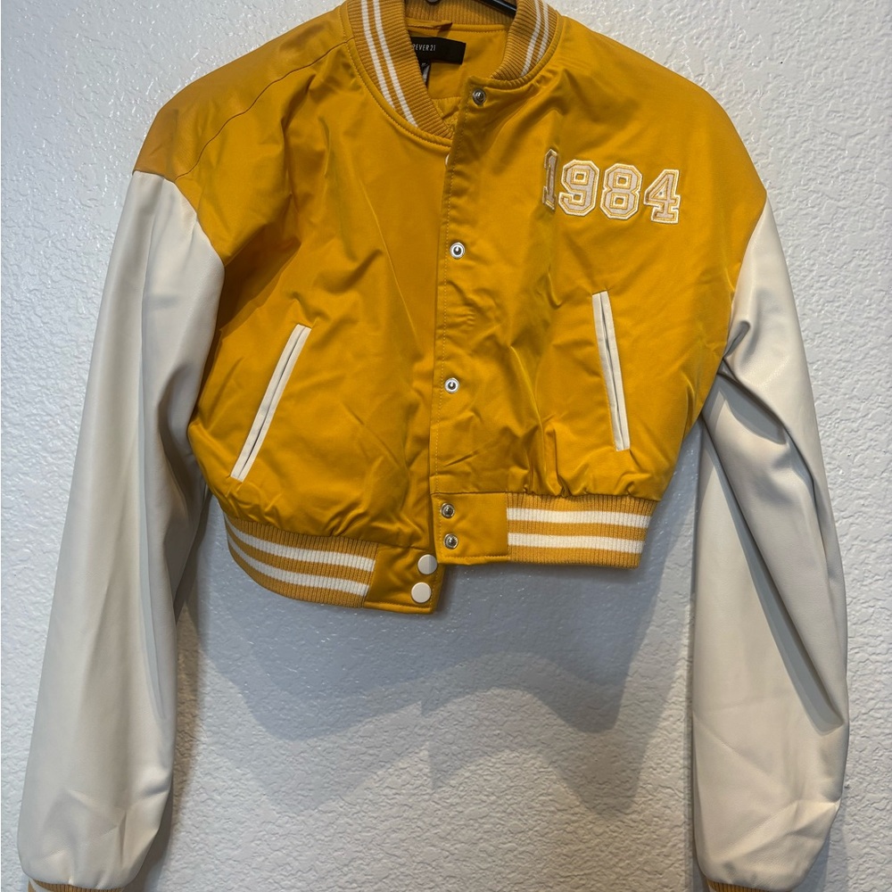 Forever 21 Yellow Quilted Jacket